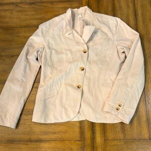 Sundance Audrey Linen Blend Cream Blazer Jacket, size 10, Spring Staple Office